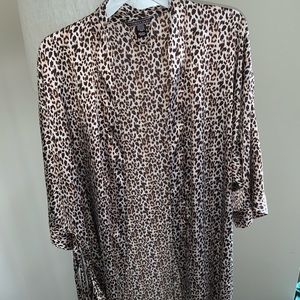 Victoria’s Secret Cheetah Print & Royal Blue Robe